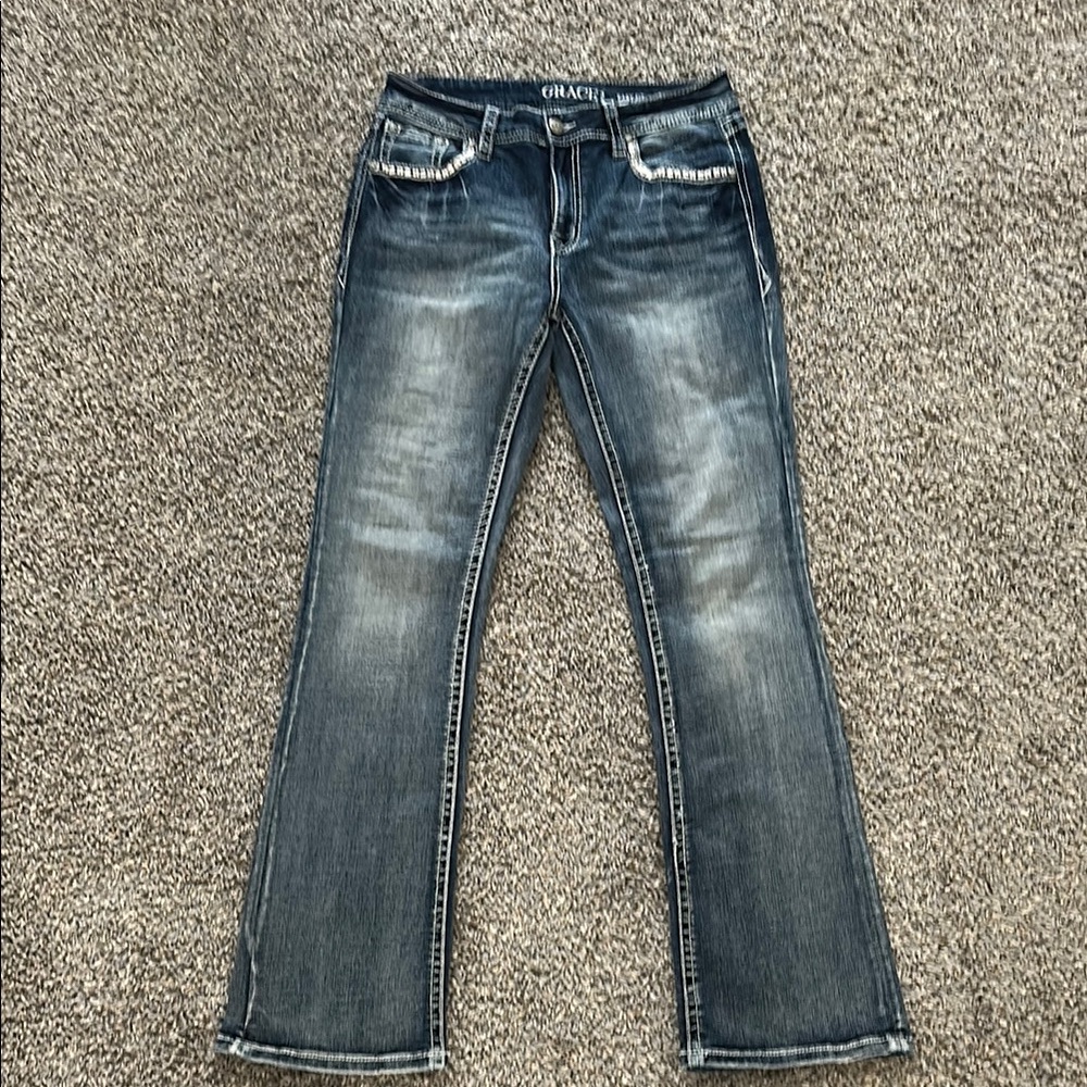 Grace Blue Boot Cut Jeans